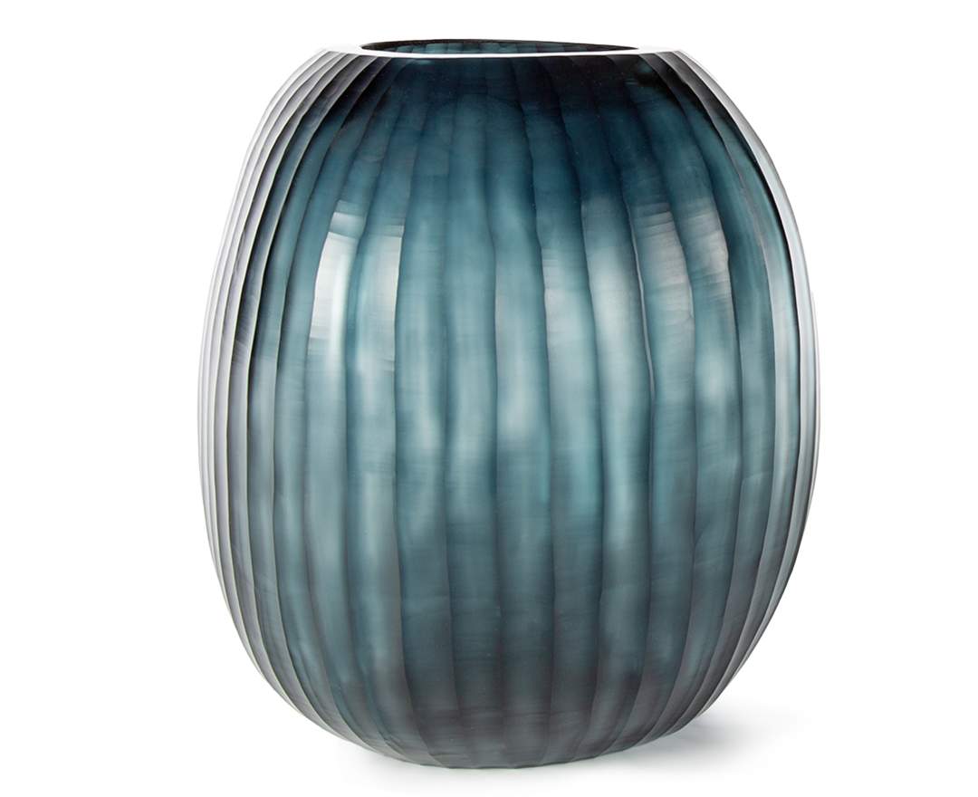 Patara Vasen clear/dark indigo - Vase rund