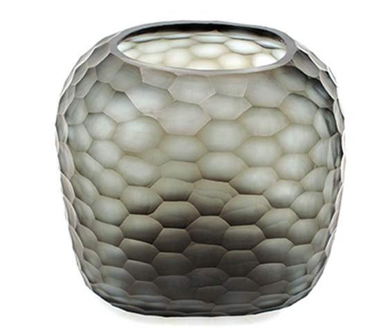 Somba Vasen und Teelichthalter indigo/smokegrey - Vase L