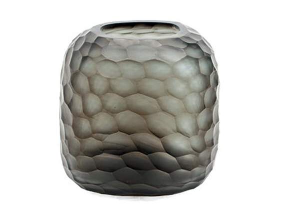 Somba Vasen und Teelichthalter indigo/smokegrey - Vase M