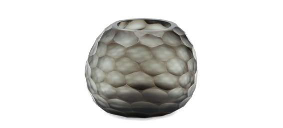 Somba Vasen und Teelichthalter indigo/smokegrey - Vase S