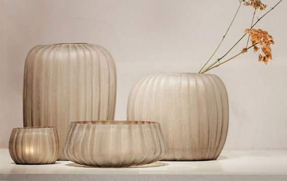 Manakara Vasen und Teelichthalter smokegrey - Vase hoch