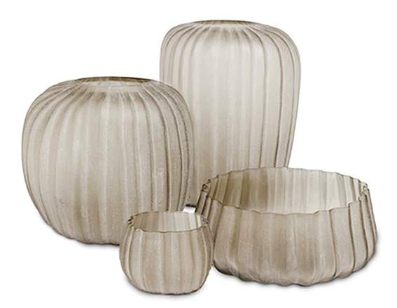 Manakara Vasen und Teelichthalter smokegrey - Vase hoch