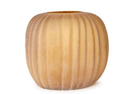 Manakara Vasen und Teelichthalter gold - Vase rund