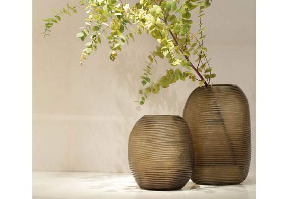 Patara Vasen clear/smokegrey - Vase rund