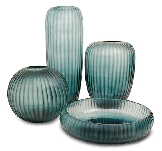 Gobi Vasen und Schale ocean blue/indigo - Vase hoch