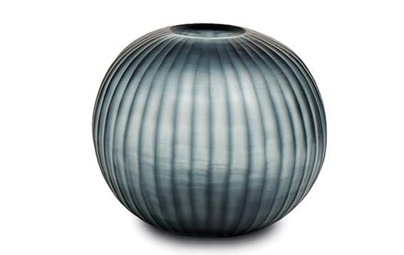 Gobi Vasen und Schale ocean blue/indigo - Vase rund