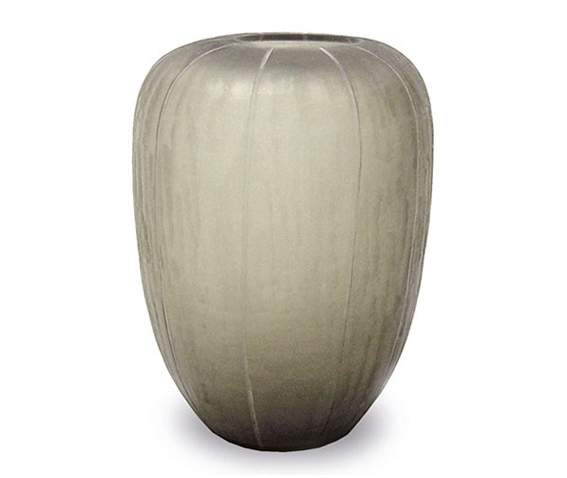 Gobi Vasen und Schale smokegrey - Vase hoch