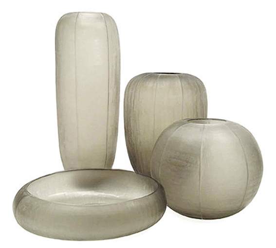 Gobi Vasen und Schale smokegrey - Vase lang