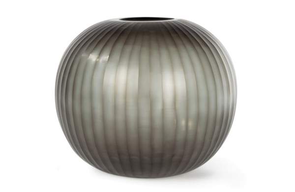 Gobi Vasen und Schale indigo/smokegrey - Vase rund