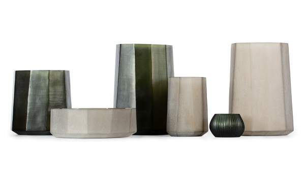 Okka Vasen und Schale smokegrey - Vase L