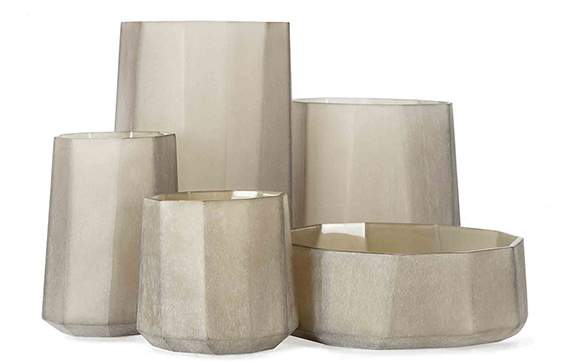 Okka Vasen und Schale smokegrey - Vase S