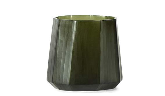 Okka Vasen und Schale black steelgrey - Vase S