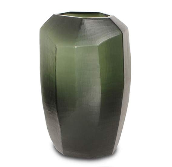 Cubistic Vasen und Teelichthalter black steelgrey - Vase hoch