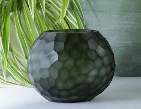 Somba Vasen und Teelichthalter light steelgrey / black steelgrey - Vase S