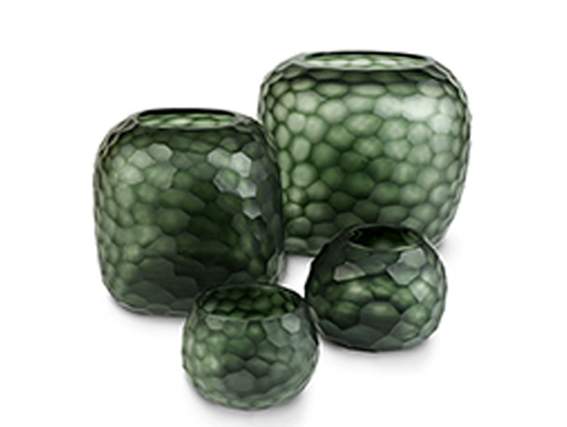 Somba Vasen und Teelichthalter light steelgrey / black steelgrey - Vase M