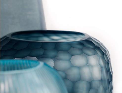 Somba Vasen und Teelichthalter ocean blue / indigo - Vase L