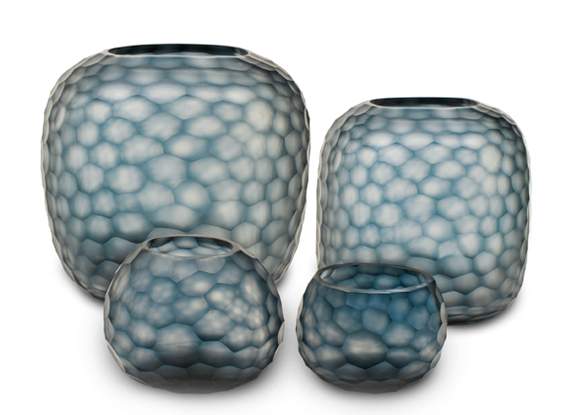 Somba Vasen und Teelichthalter ocean blue / indigo - Vase M