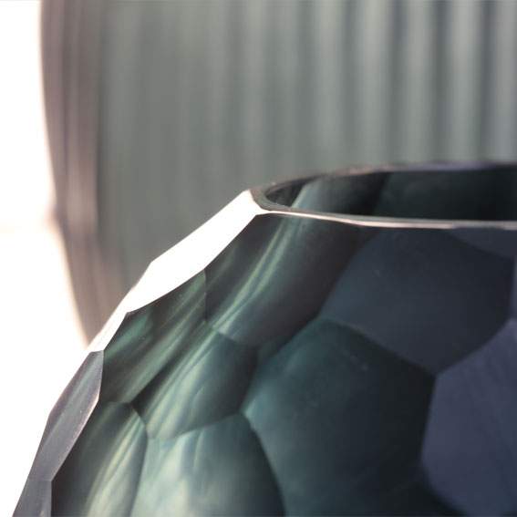 Somba Vasen und Teelichthalter ocean blue / indigo - Vase S