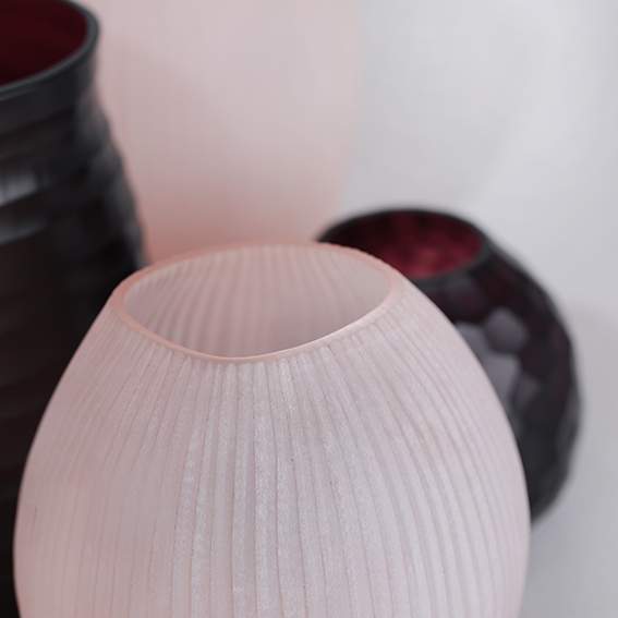 Nagaa Vasen und Teelichthalter rosé - Vase L