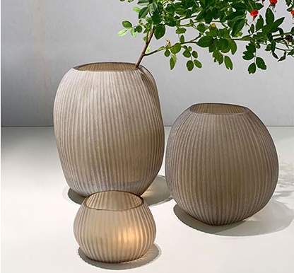 Nagaa Vasen und Teelichthalter smokegrey - Vase L