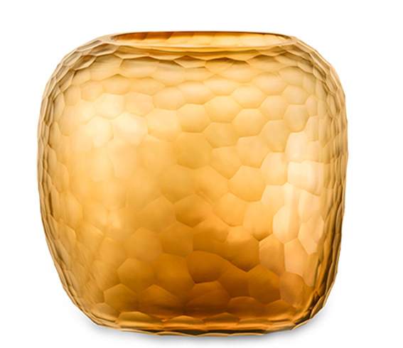 Somba Vasen und Teelichthalter clear/gold - Vase L