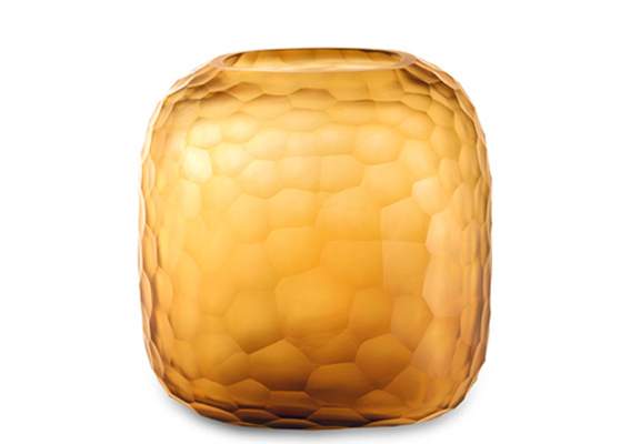 Somba Vasen und Teelichthalter clear/gold - Vase M