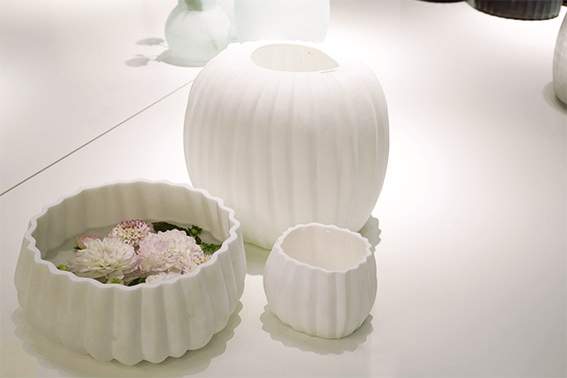 Manakara Vasen und Teelichthalter opal - Vase hoch