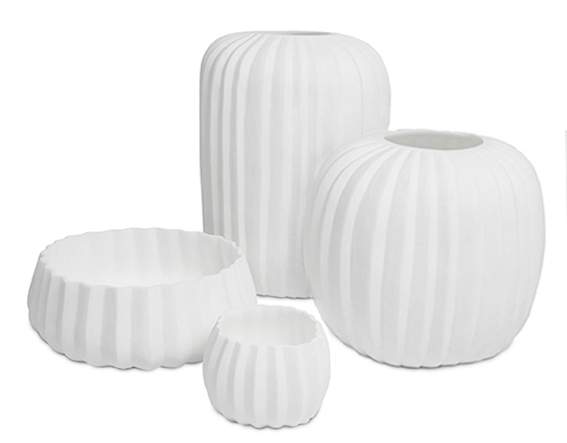 Manakara Vasen und Teelichthalter opal - Vase hoch