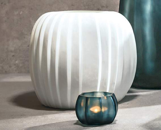 Manakara Vasen und Teelichthalter opal - Vase hoch