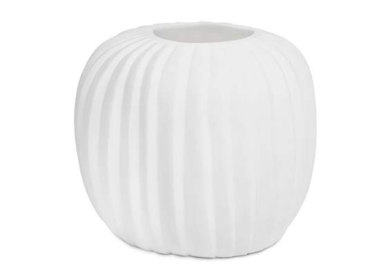 Manakara Vasen und Teelichthalter opal - Vase rund