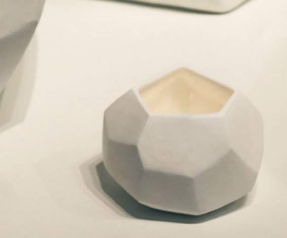 Cubistic Vasen und Teelichthalter opal - Teelichthalter