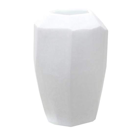 Cubistic Vasen und Teelichthalter opal - Vase hoch