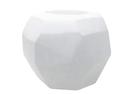 Cubistic Vasen und Teelichthalter opal - Vase rund