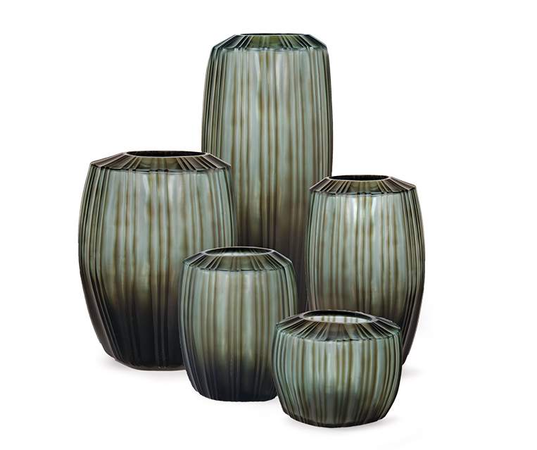 Malibu Vasen indigo / smokegrey - Vase M