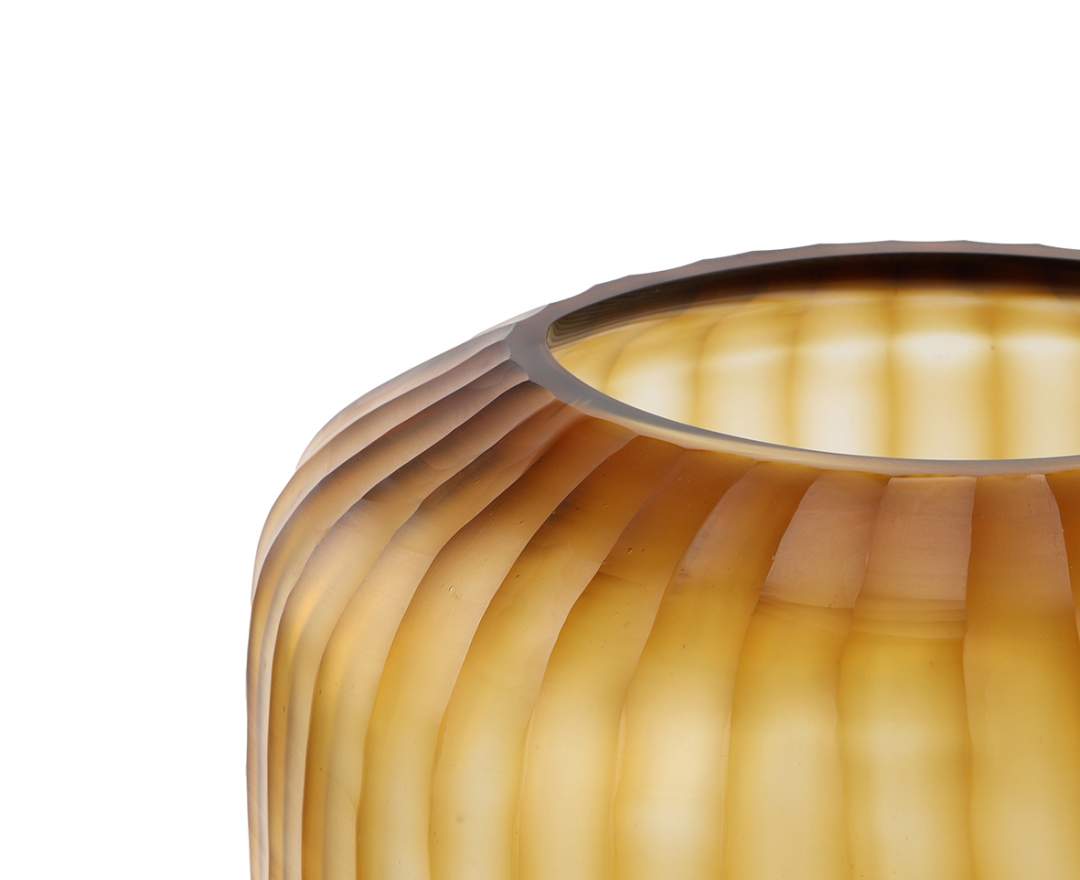 Simius Vasen butter/brown - Vase rund