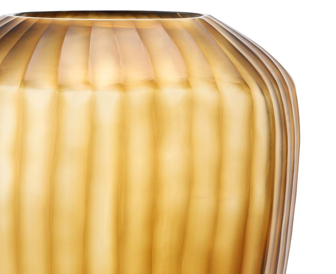 Simius Vasen butter/brown - Vase rund