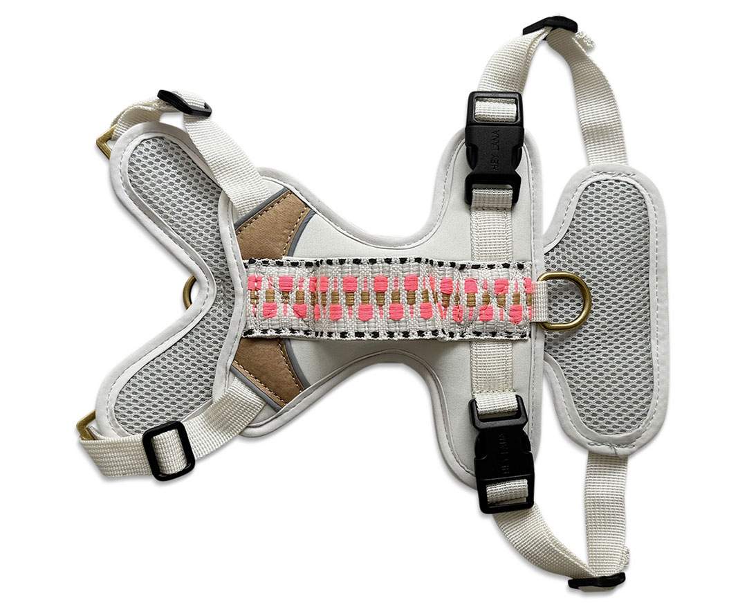 Hey Lana - Premium Hundegeschirr Gepolstert - Pink/Beige - Premium Hundegeschirr Gepolstert - Pink/Beige