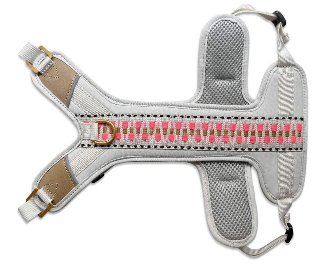 Premium Hundegeschirr Gepolstert - Pink/Beige