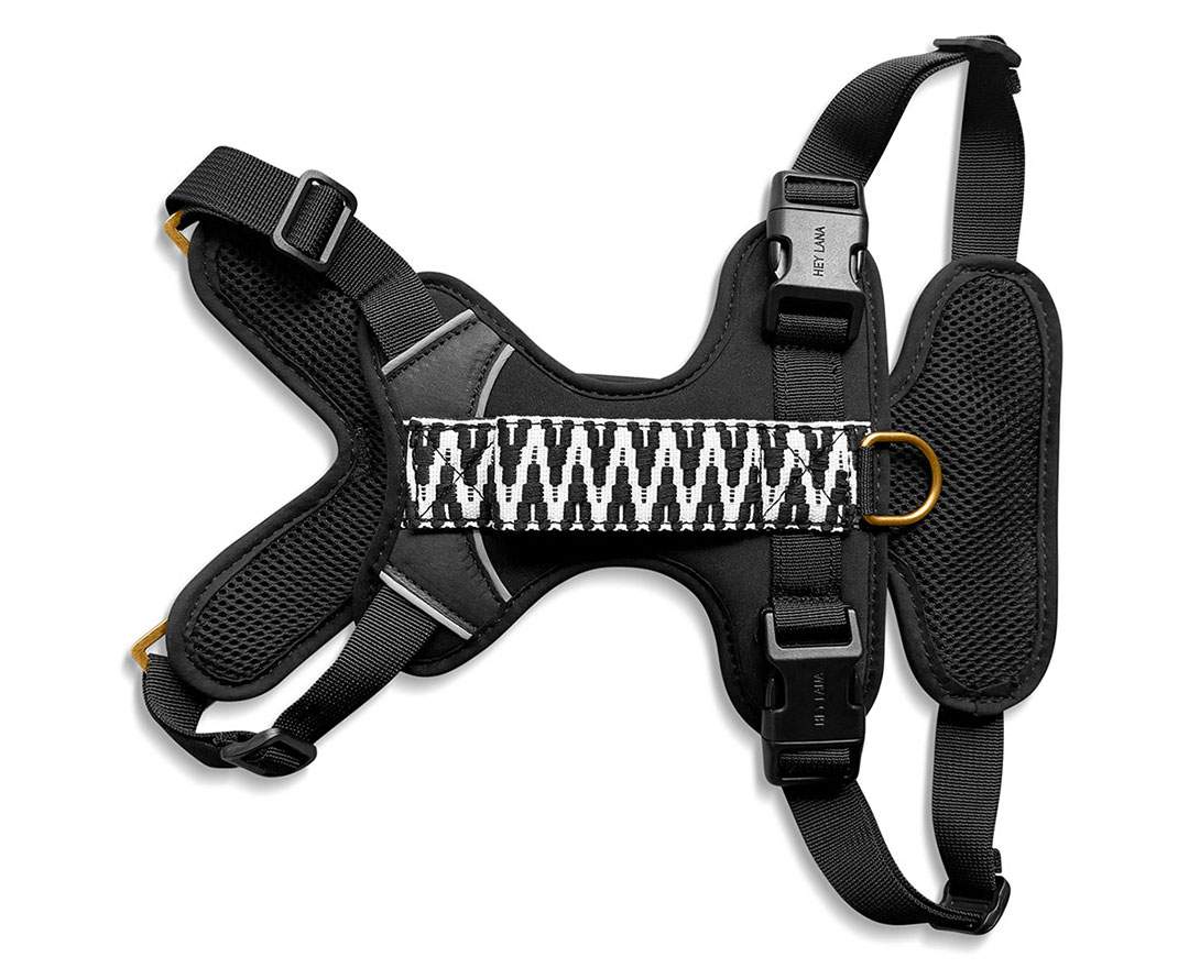 Hey Lana Premium Hundegeschirr Gepolstert - Schwarz/Weiß