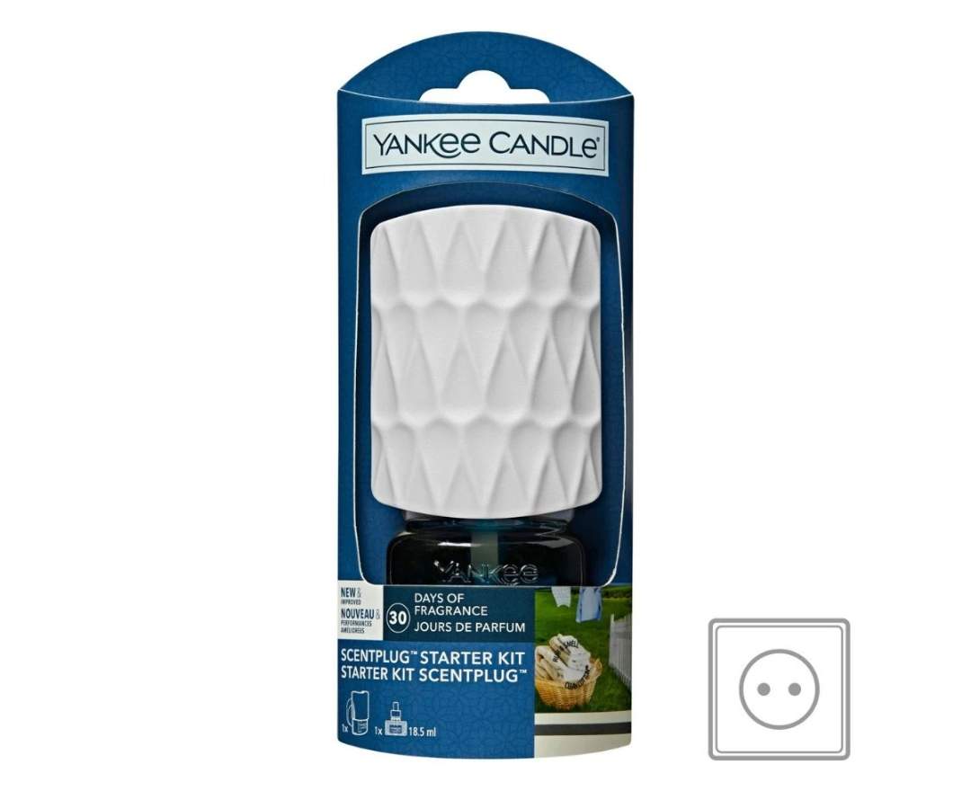 Yankee Candle - Duftstecker - Organic Pattern Starter Kit Clean Cotton®