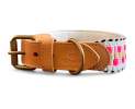 Hey Lana - Premium Hundehalsband Gepolstert - Pink/Beige - L Thumbnail