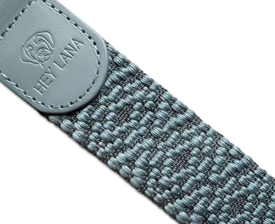 Hey Lana - Premium Führleine - 3-fach verstellbar - 2m - Anthrazit/Blau - M-XL (3,5 cm breit)