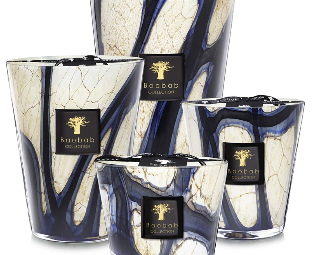 Duftkerze 'Stones Lazuli' in Geschenkbox - MAX 16 cm