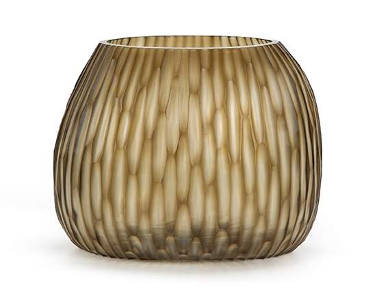 Clemente Vasen und Schale smokegrey / dark smokegrey - Vase rund