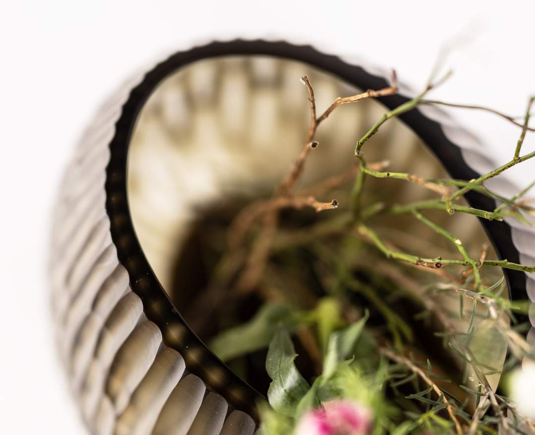 Clemente Vasen und Schale smokegrey / dark smokegrey - Vase rund