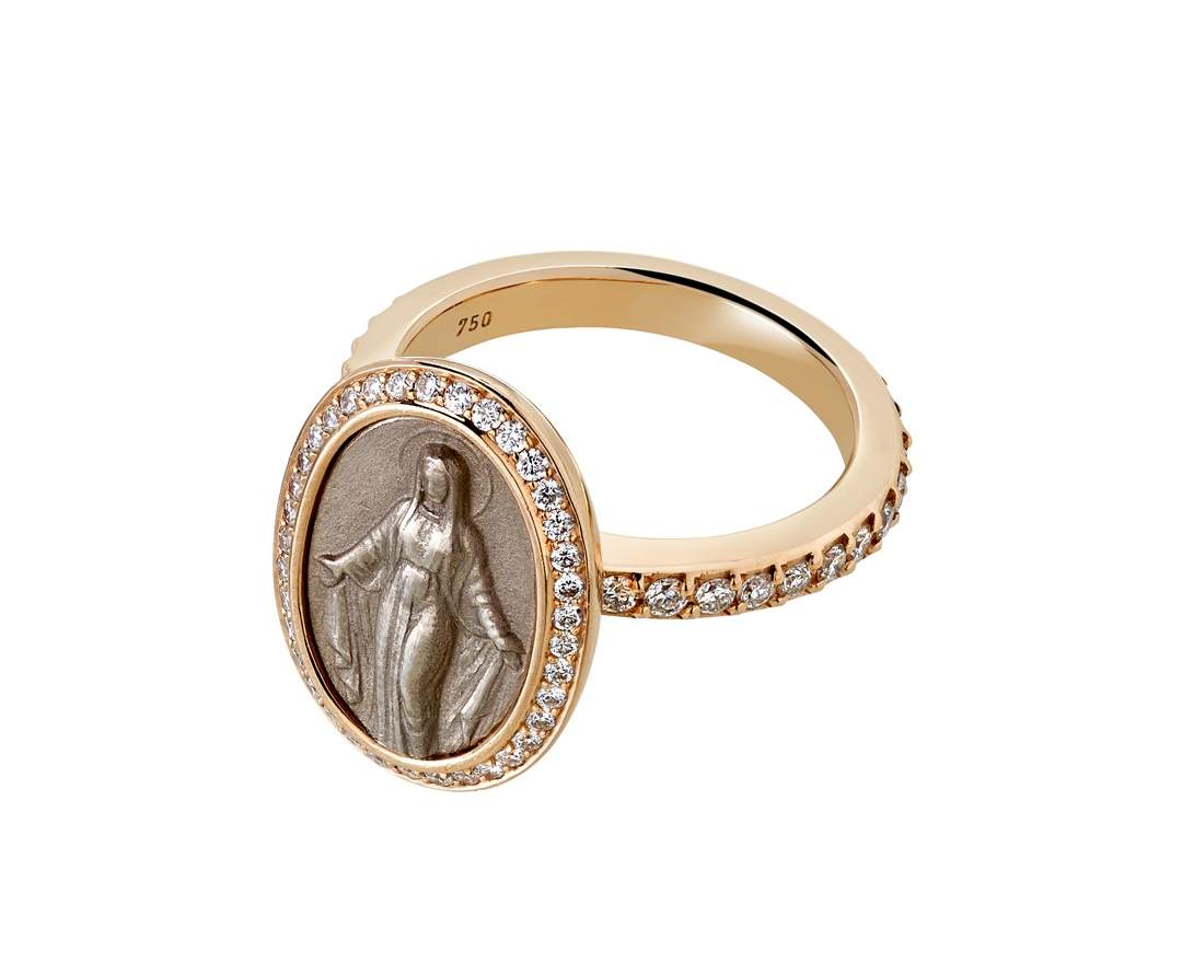 SÉVIGNÉ MADONNA RING N°1-2 Roségold, Weissgold, Brillanten