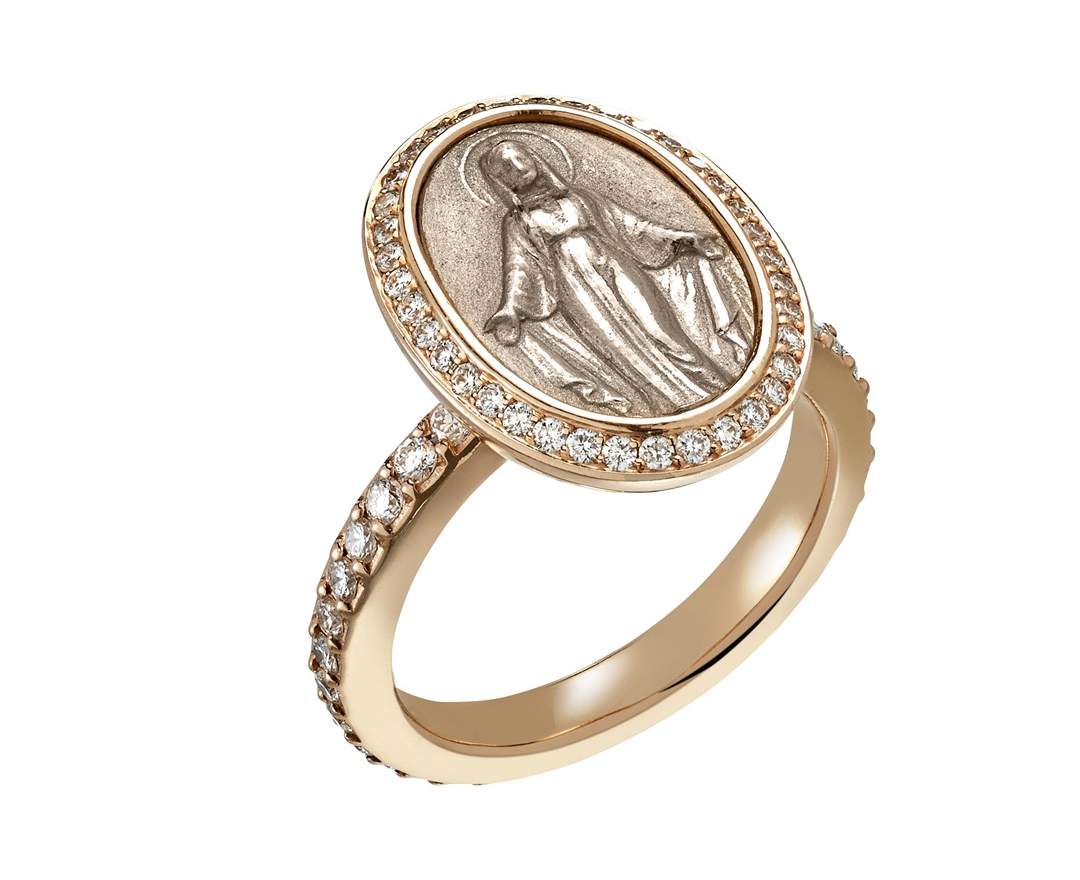 SÉVIGNÉ - MADONNA RING N°1-2 Roségold, Weissgold, Brillanten