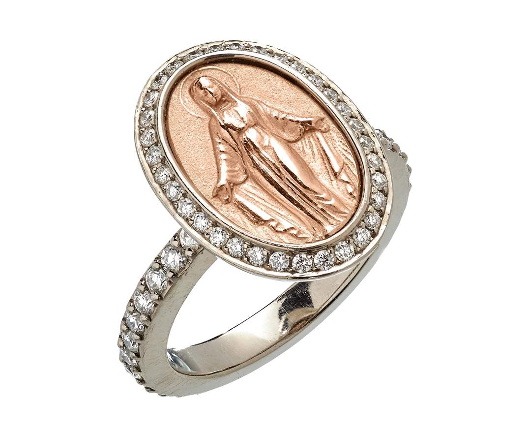 SÉVIGNÉ - MADONNA RING N°1-2 Weissgold, Roségold, Brillanten