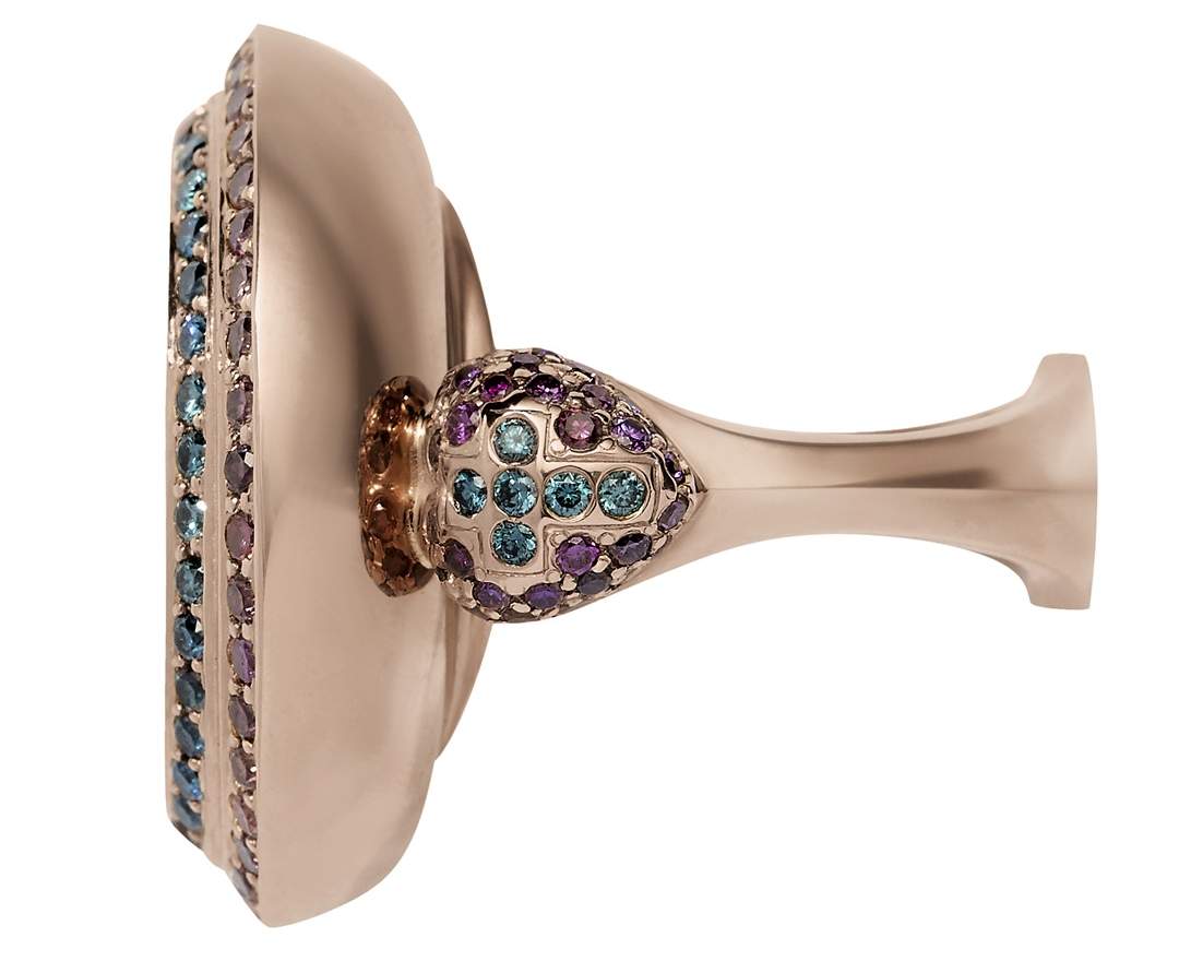 SÉVIGNÉ - MADONNA RING N°3 Roségold, Weissgold,Saphire, Brillanten