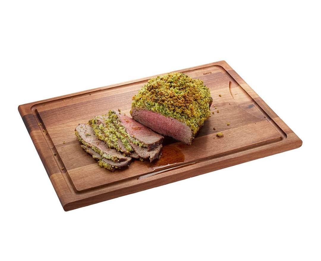 GEFU - Schneidebrett ENNO, groß mit Saftrille, Walnussholz